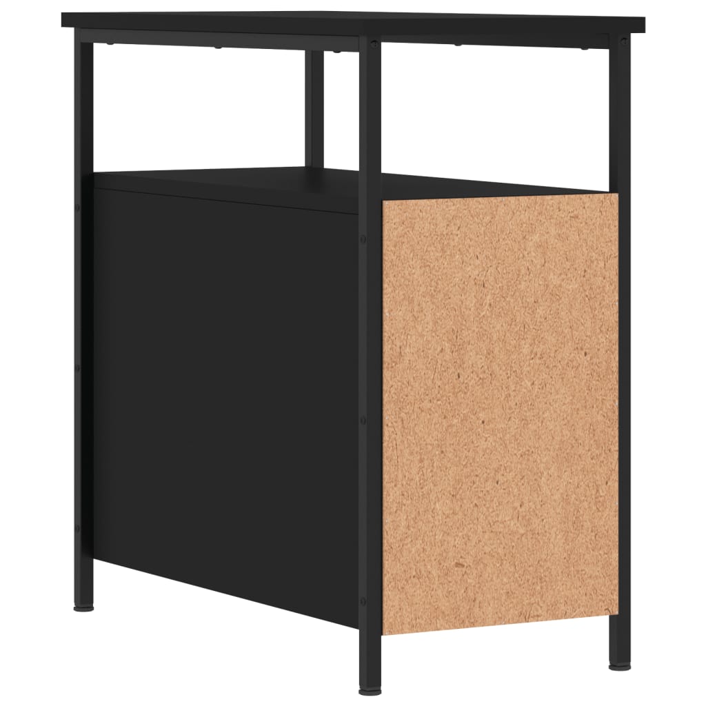Noćni ormarići 2 kom crni 30 x 60 x 60 cm od konstruiranog drva