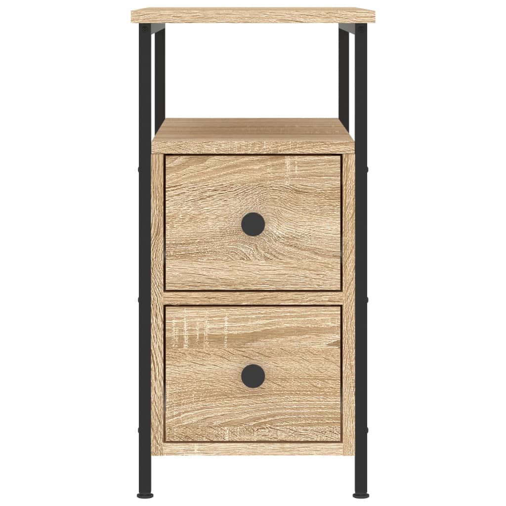 Noćni ormarići 2 kom boja hrasta 30x60x60 cm konstruirano drvo