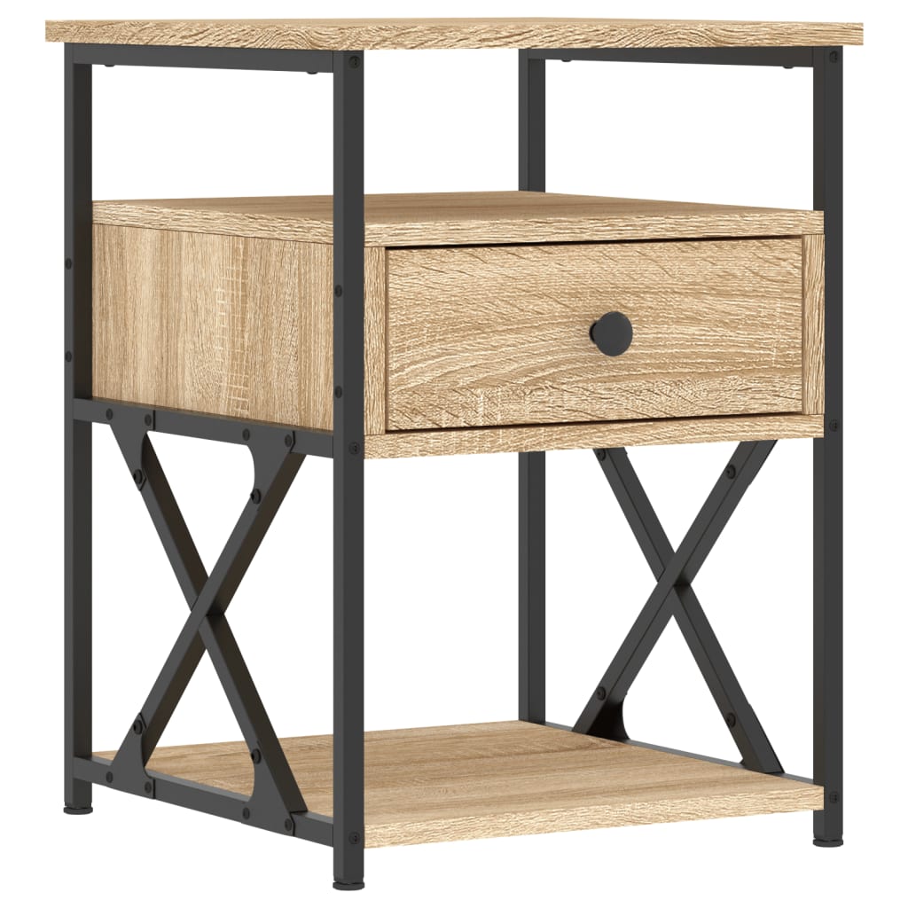 Noćni ormarić boja hrasta 40 x 42 x 55 cm od konstruiranog drva