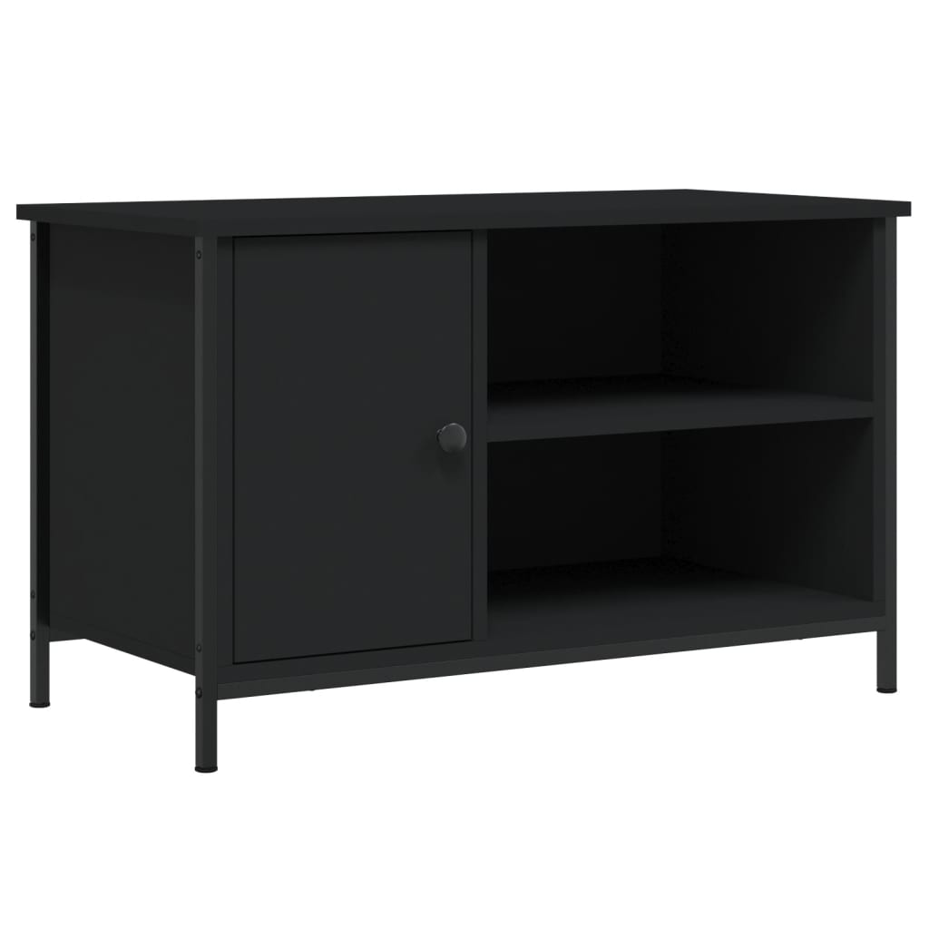 TV ormarić crni 80x40x50 cm od konstruiranog drva