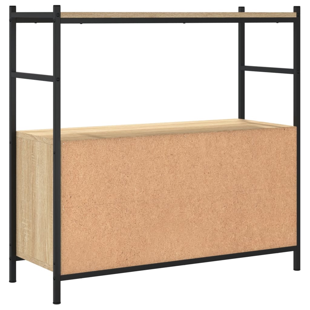 Regal za knjige boja hrasta 80 x 30 x 78,5 cm od drva i željeza