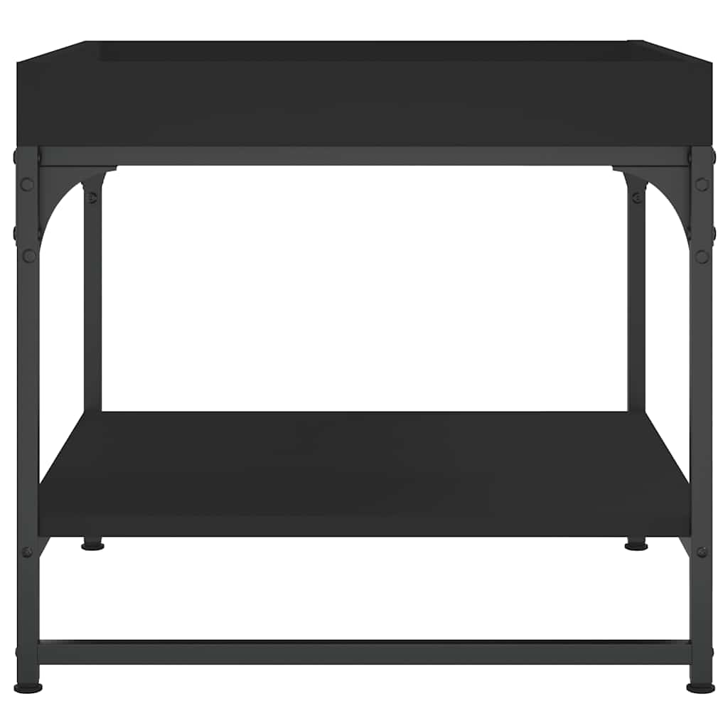 Stolić za kavu crni 49,5 x 49,5 x 45 cm od konstruiranog drva