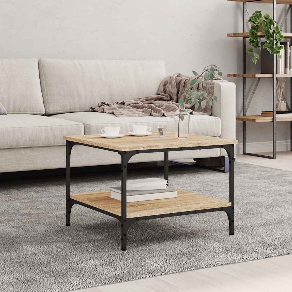 Stolić za kavu boja hrasta 55x55x40 cm konstruirano drvo