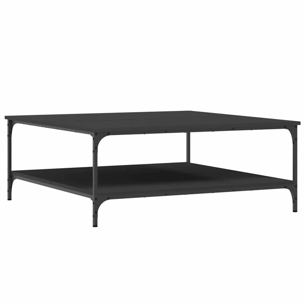 Stolić za kavu crni 100 x 100 x 40 cm od konstruiranog drva