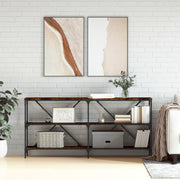Konzoni stol boja hrasta 160 x 30 x 75 cm od drva i željeza
