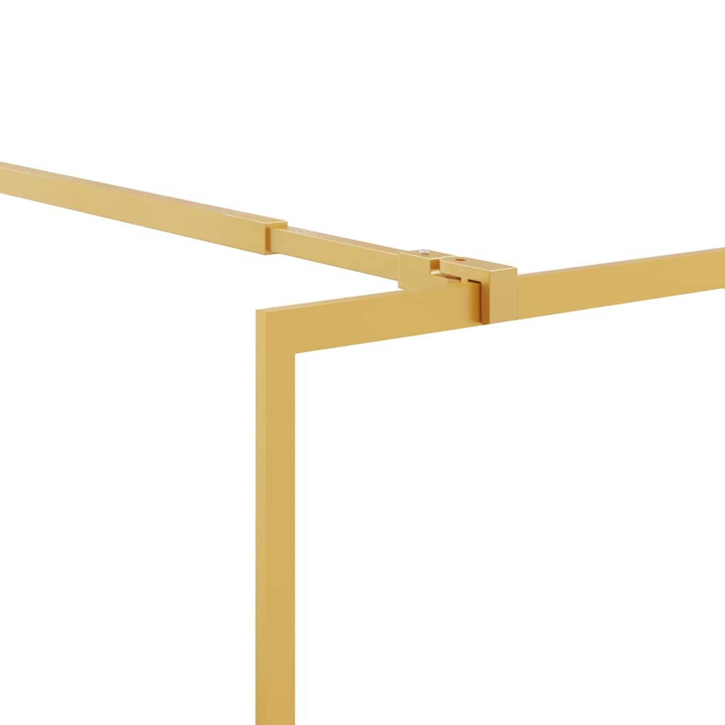 Stijenka za walk-in tuš sa staklom ESG zlatna 100 x 195 cm