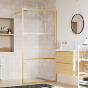 Stijenka za walk-in tuš sa staklom ESG zlatna 100 x 195 cm