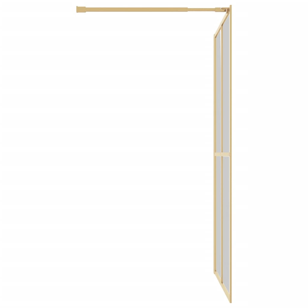 Stijenka za walk-in tuš sa staklom ESG zlatna 140 x 195 cm