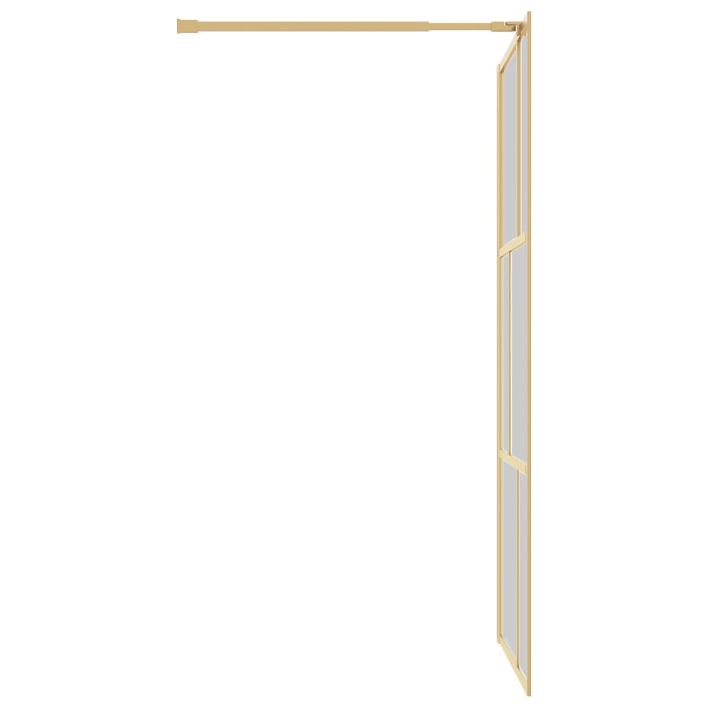 Stijenka za walk-in tuš sa staklom ESG zlatna 115 x 195 cm