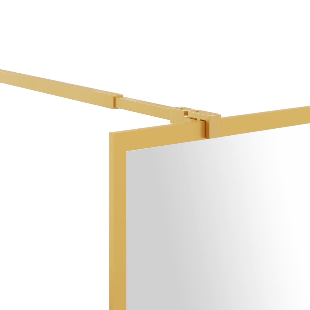 Stijenka za walk-in tuš sa staklom ESG zlatna 115 x 195 cm