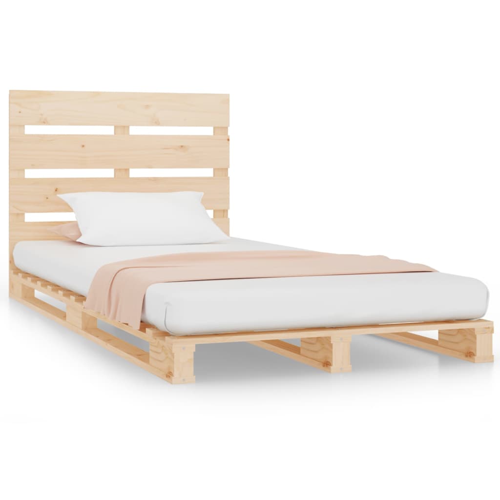 Okvir za krevet od borovine 90 x 190 cm jednokrevetni
