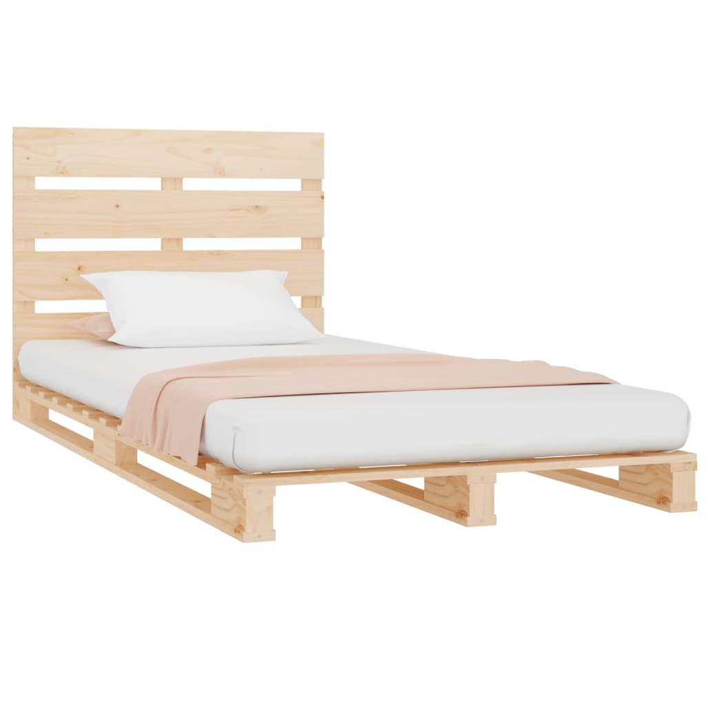 Okvir za krevet od borovine 90 x 190 cm jednokrevetni