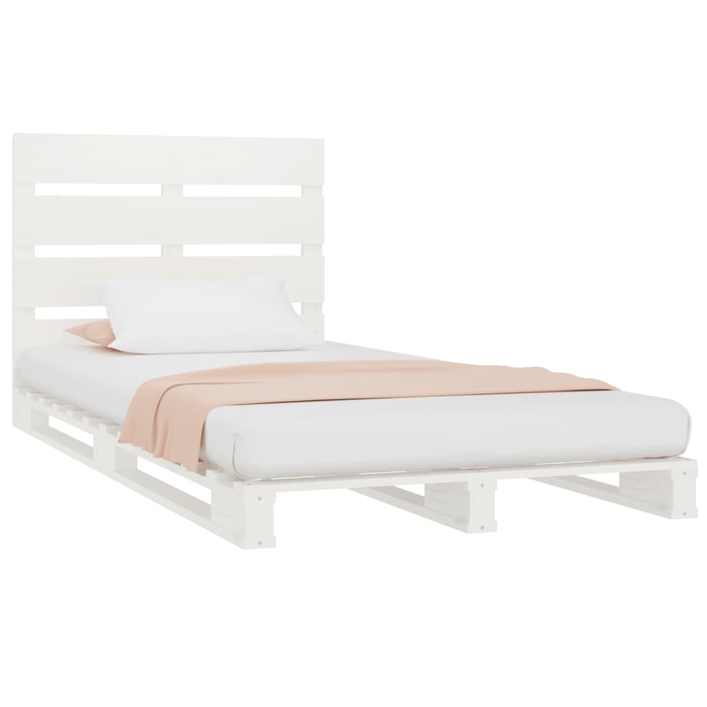 Okvir za krevet od borovine bijela 90x190 cm jednokrevetni