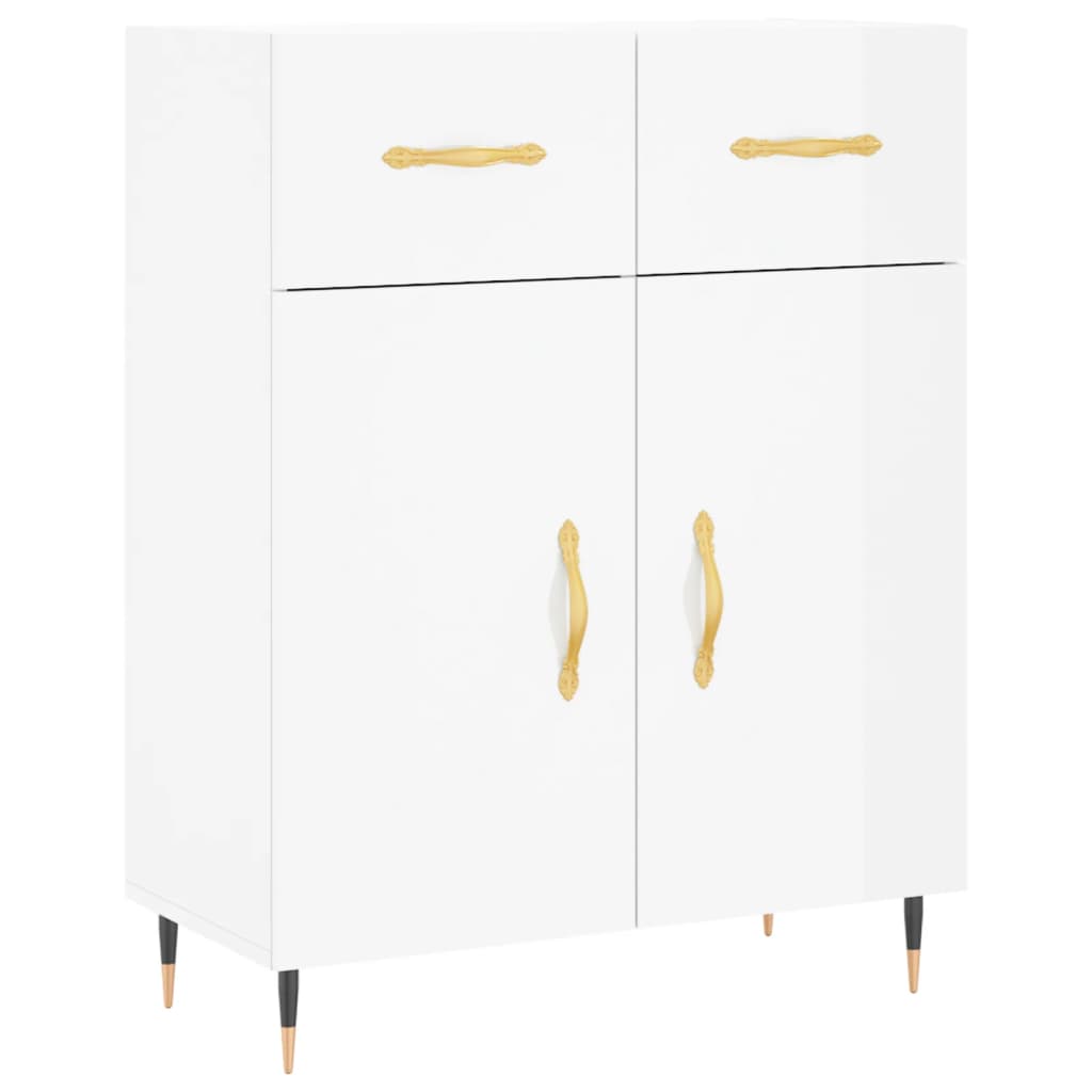Komoda sjajna bijela 69,5x34x90 cm od konstruiranog drva