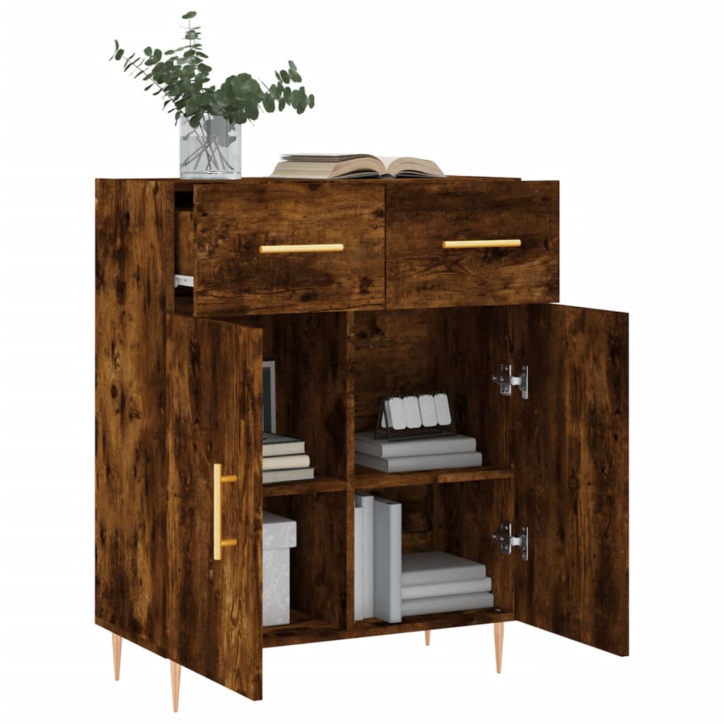 Komoda boja dimljenog hrasta 69,5x34x90 cm konstruirano drvo