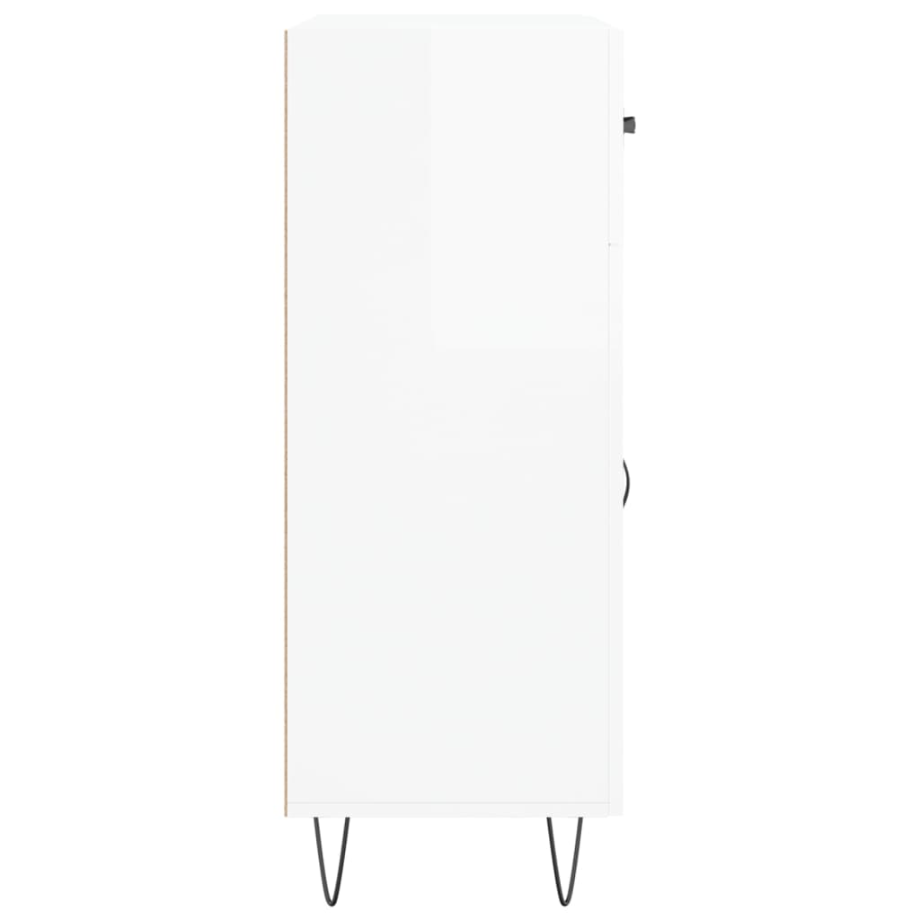 Komoda sjajna bijela 69,5x34x90 cm od konstruiranog drva