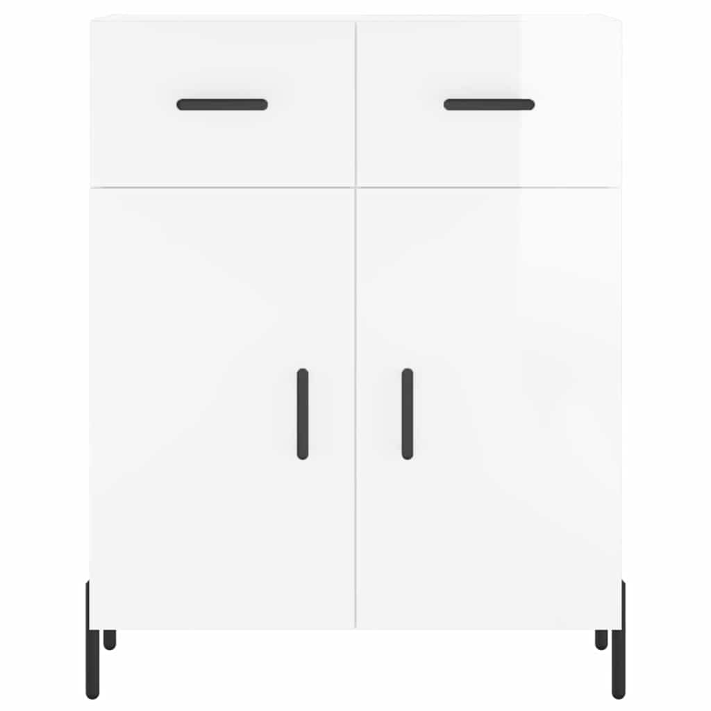 Komoda sjajna bijela 69,5x34x90 cm od konstruiranog drva