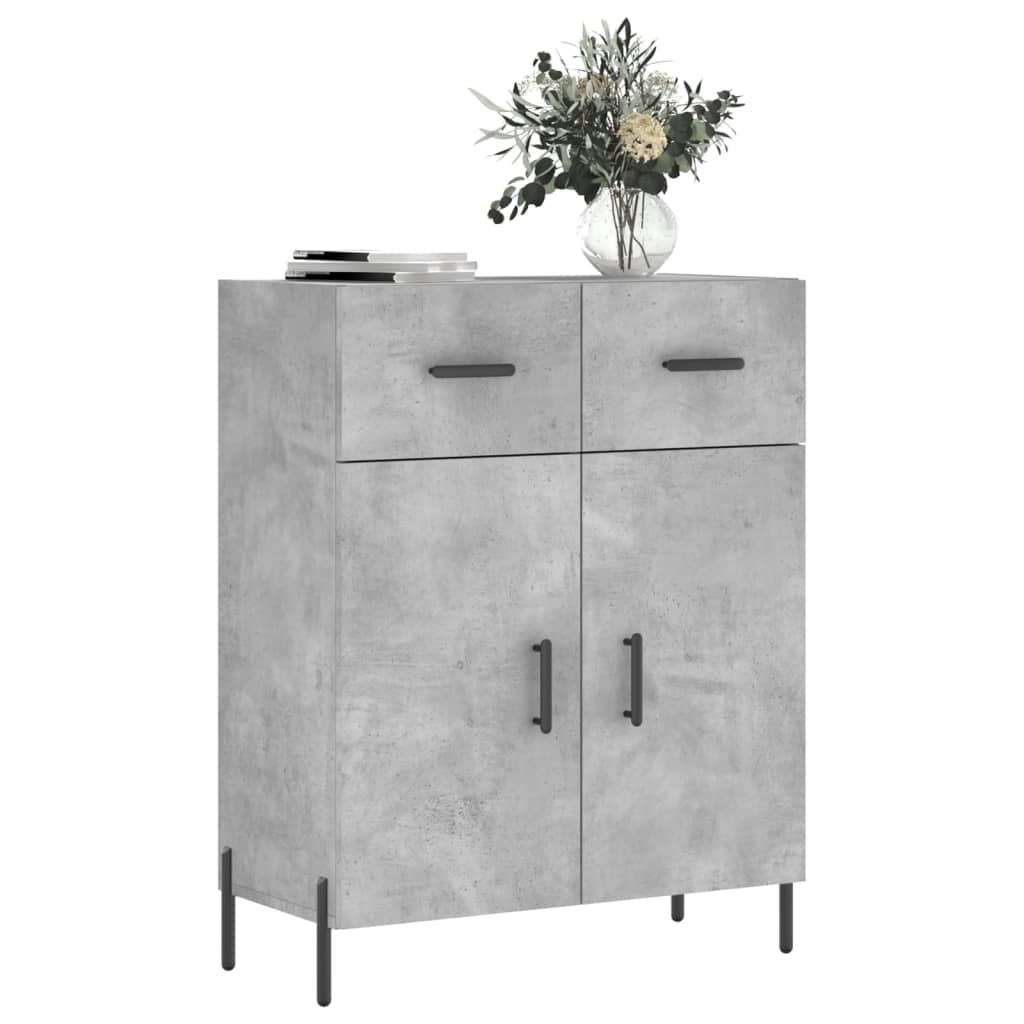 Komoda siva boja betona 69,5x34x90 cm od konstruiranog drva