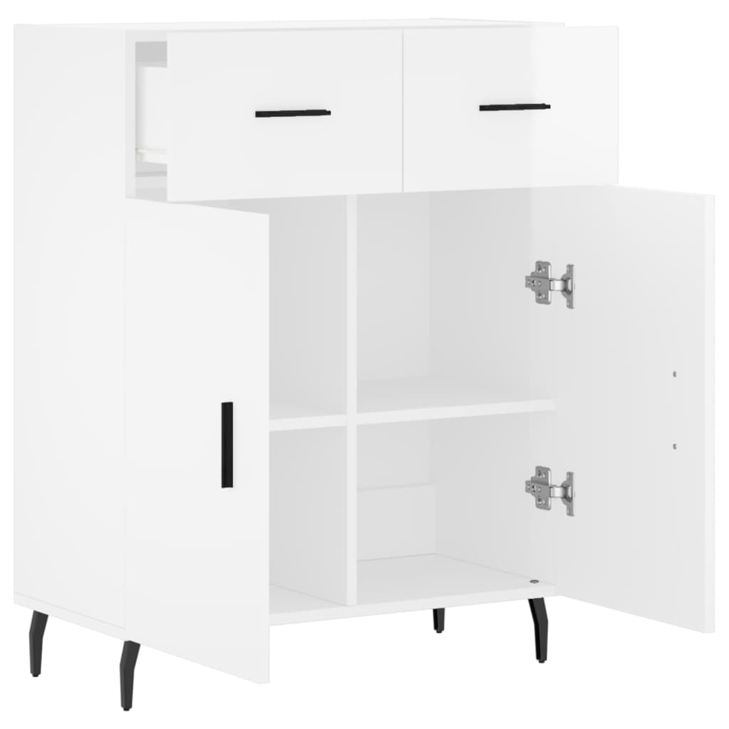 Komoda sjajna bijela 69,5x34x90 cm od konstruiranog drva
