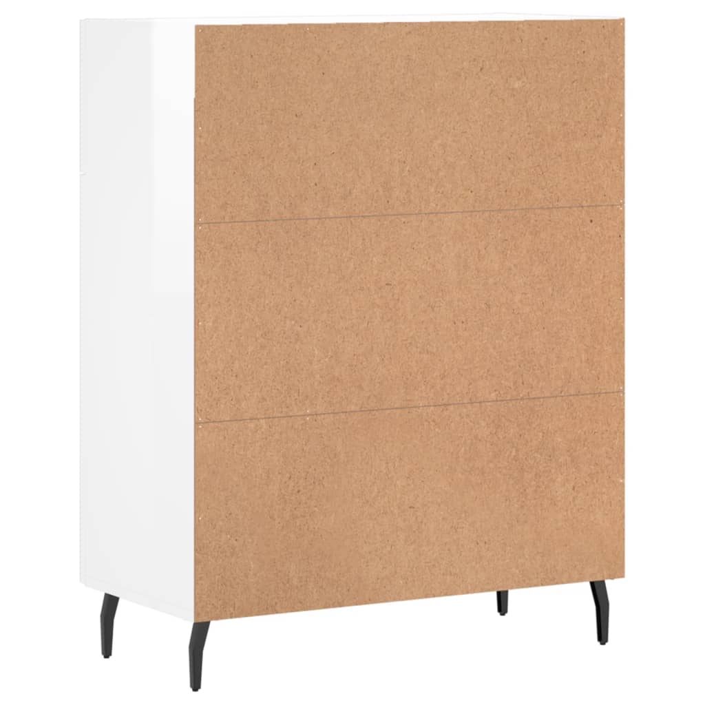 Komoda sjajna bijela 69,5x34x90 cm od konstruiranog drva