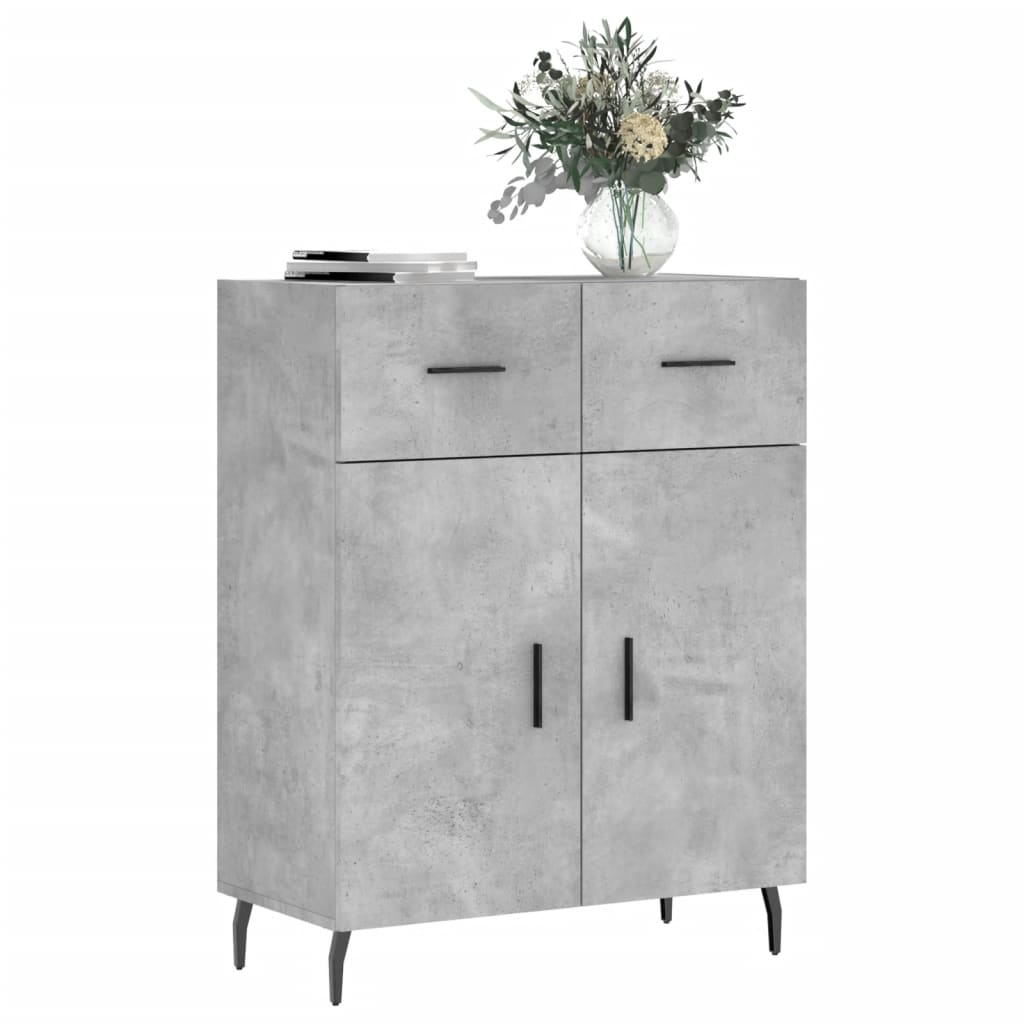 Komoda siva boja betona 69,5x34x90 cm od konstruiranog drva