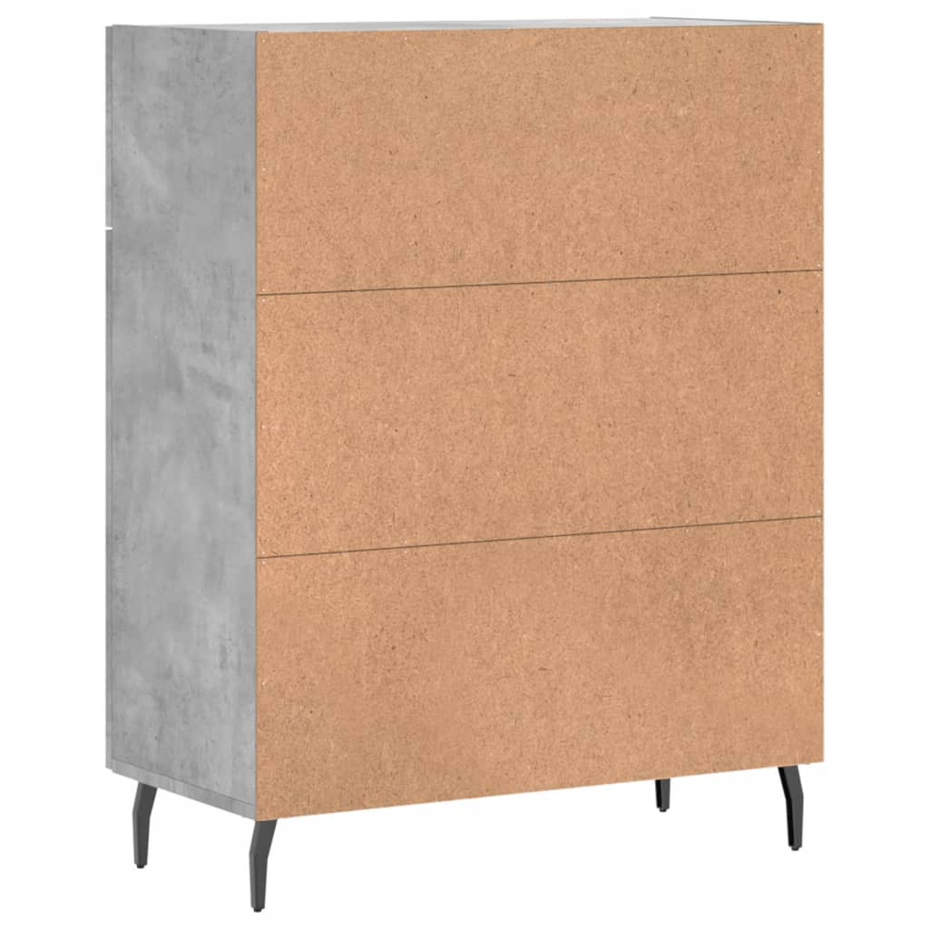 Komoda siva boja betona 69,5x34x90 cm od konstruiranog drva
