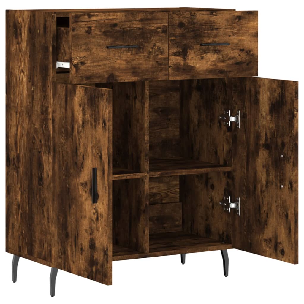 Komoda boja dimljenog hrasta 69,5x34x90 cm konstruirano drvo