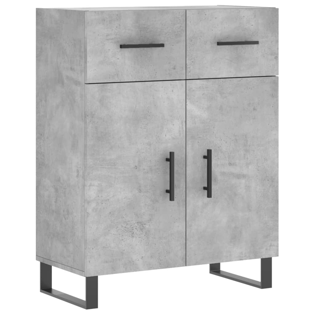 Komoda siva boja betona 69,5x34x90 cm od konstruiranog drva