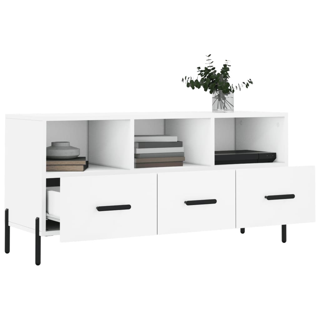 TV ormarić bijeli 102 x 36 x 50 cm od konstruiranog drva
