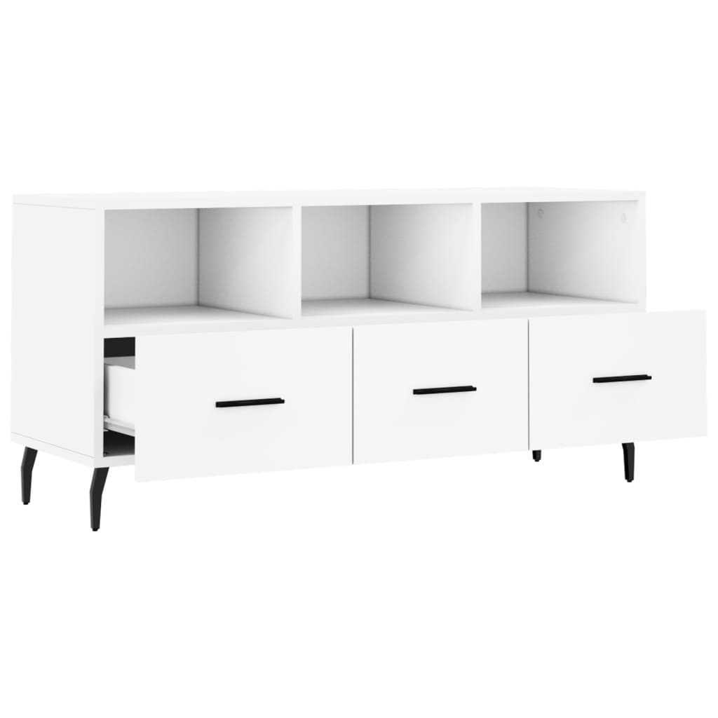 TV ormarić bijeli 102 x 36 x 50 cm od konstruiranog drva