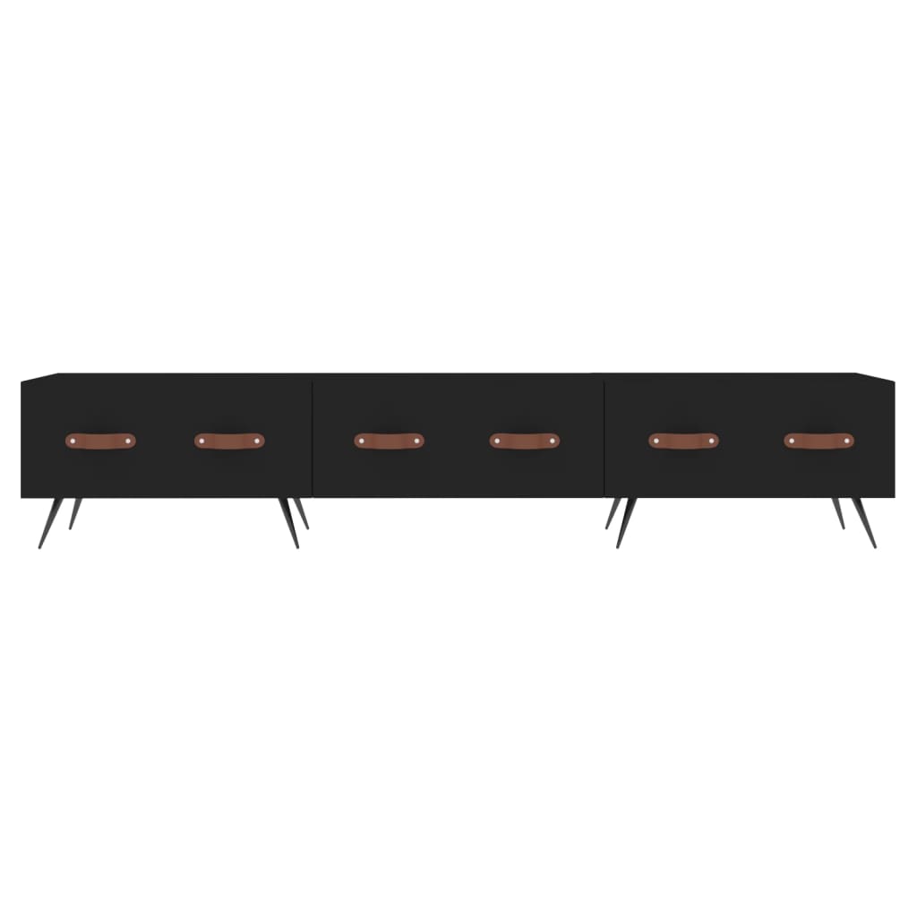TV ormarić crni 150 x 36 x 30 cm od konstruiranog drva