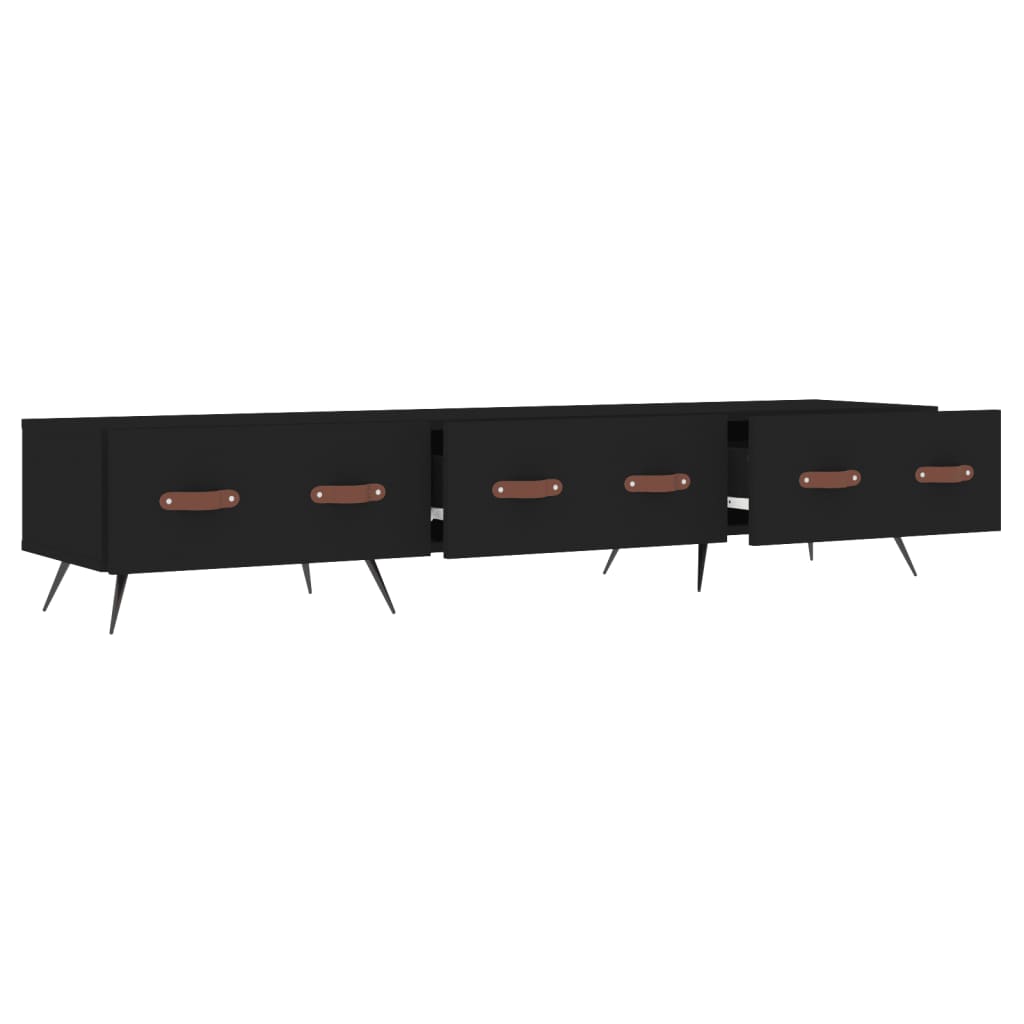 TV ormarić crni 150 x 36 x 30 cm od konstruiranog drva