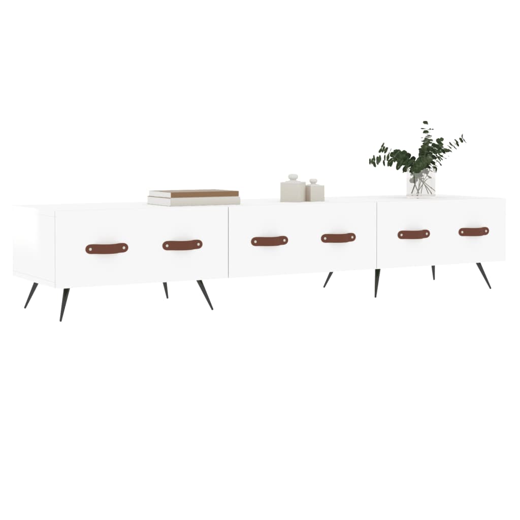 TV ormarić sjajni bijeli 150 x 36 x 30 cm od konstruiranog drva