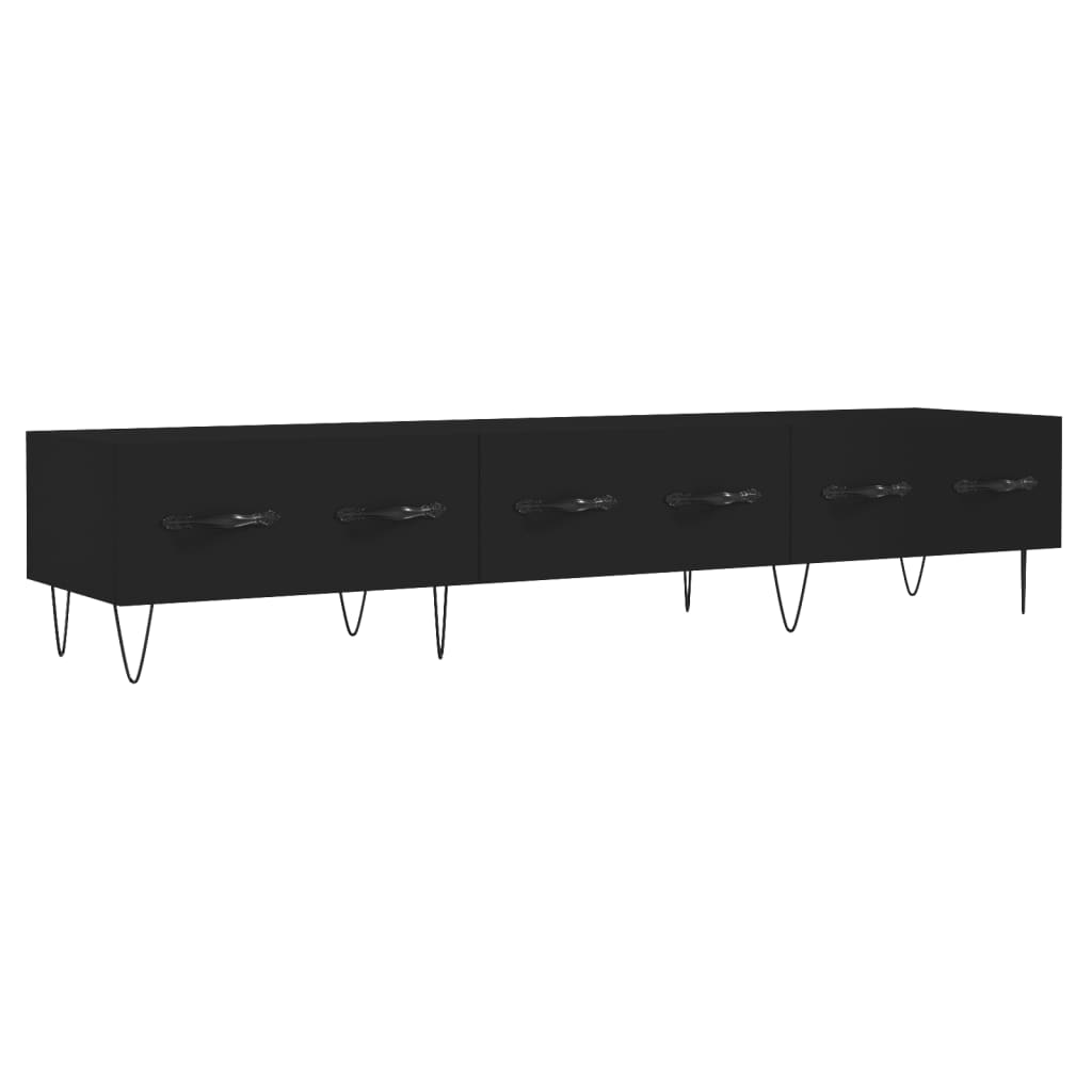 TV ormarić crni 150 x 36 x 30 cm od konstruiranog drva