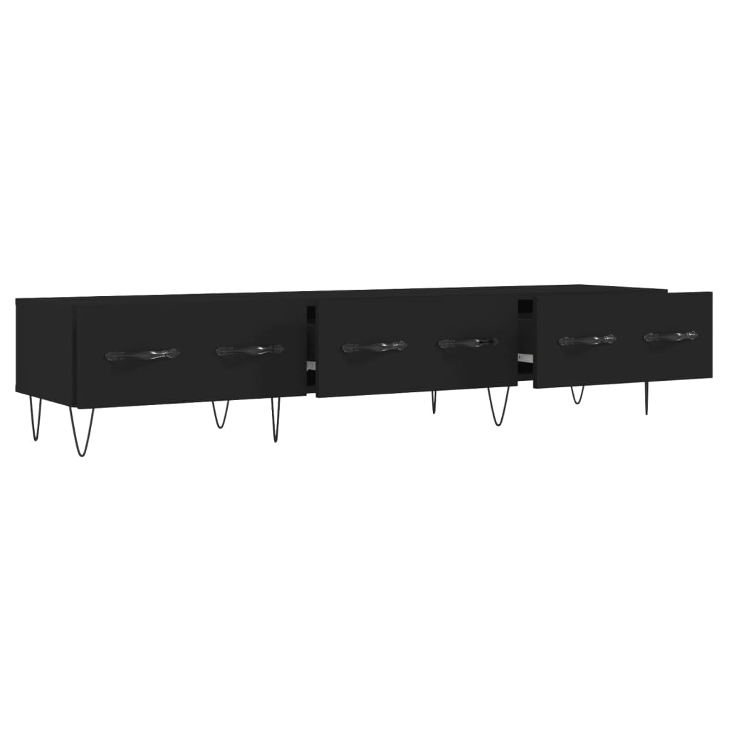 TV ormarić crni 150 x 36 x 30 cm od konstruiranog drva