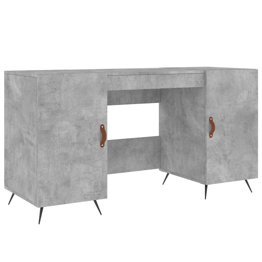 Radni stol boja betona 140 x 50 x 75 cm od konstruiranog drva