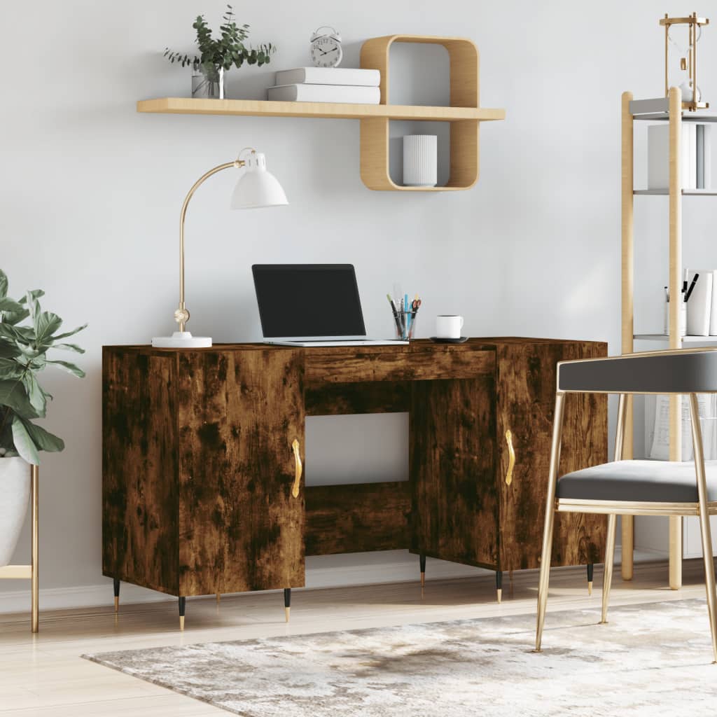 Radni stol boja dimljenog hrasta 140x50x75 cm konstruirano drvo