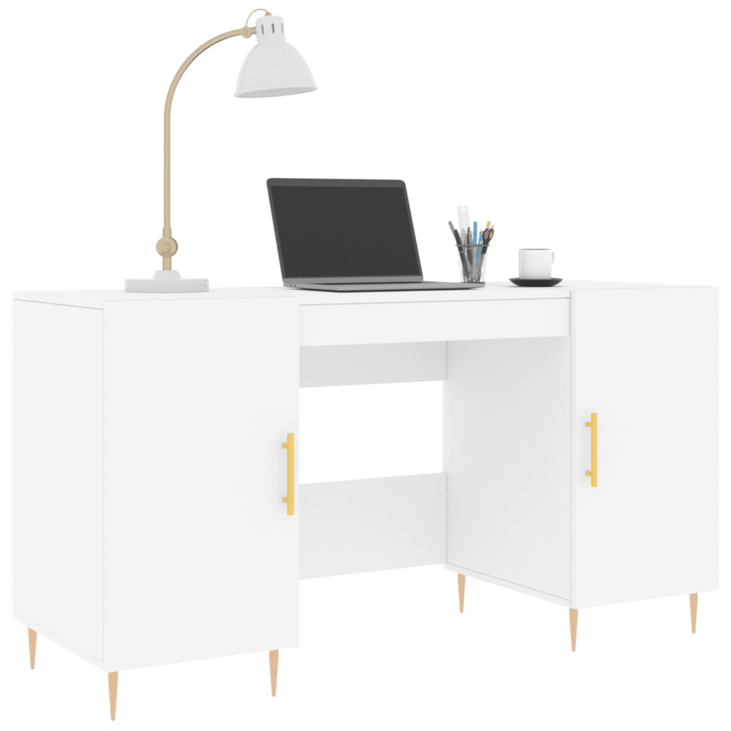 Radni stol bijeli 140 x 50 x 75 cm od konstruiranog drva