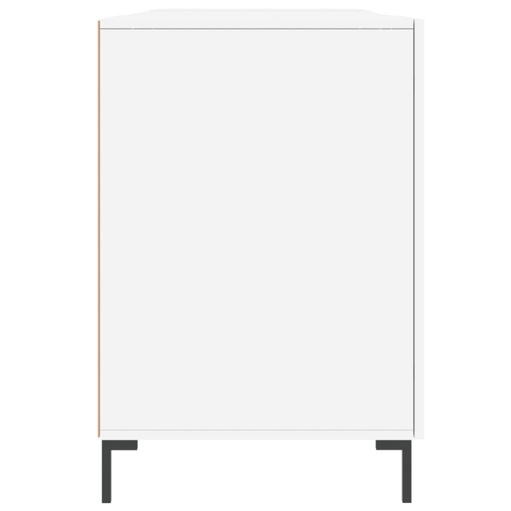 Radni stol visoki sjaj bijeli 140x50x75 cm konstruirano drvo