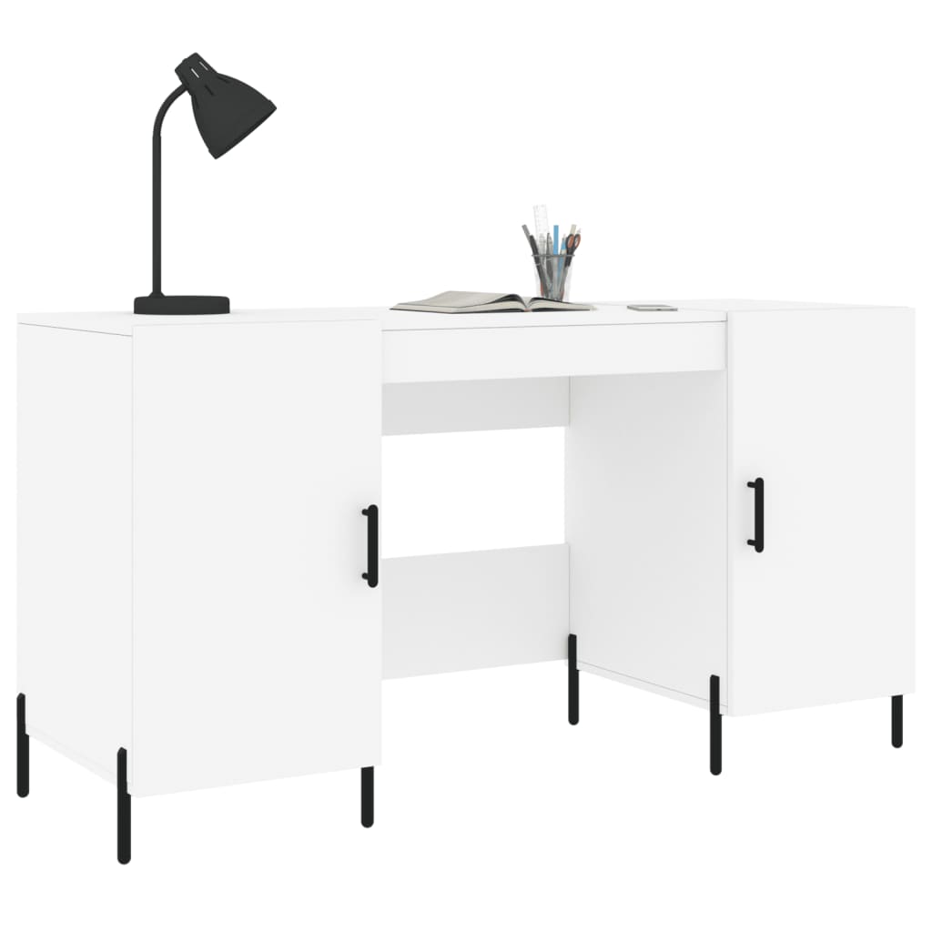 Radni stol bijeli 140 x 50 x 75 cm od konstruiranog drva