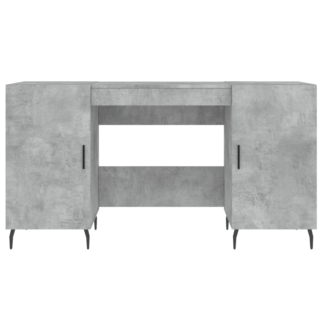 Radni stol boja betona 140 x 50 x 75 cm od konstruiranog drva