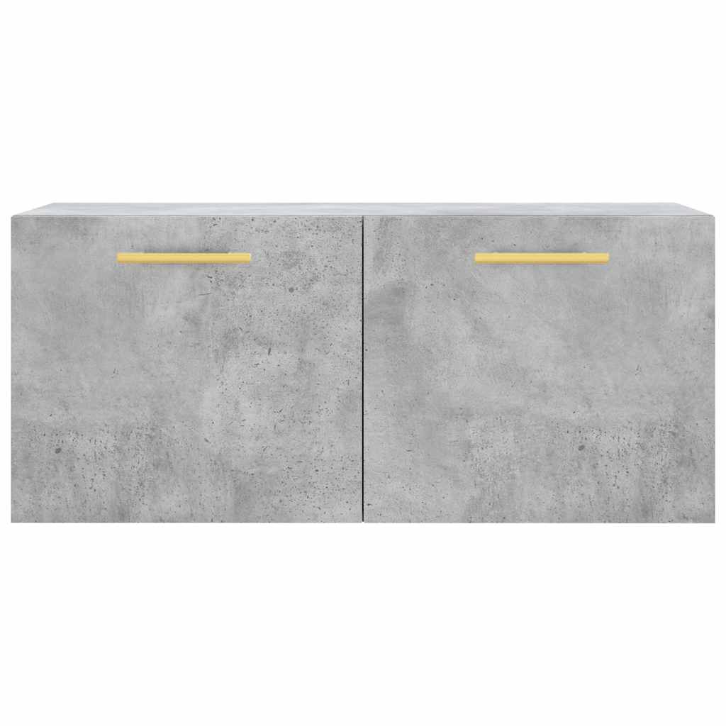 Zidni ormarić boja betona 80x36,5x35 cm od konstruiranog drva Siva 80 x 36.5 x 35 cm