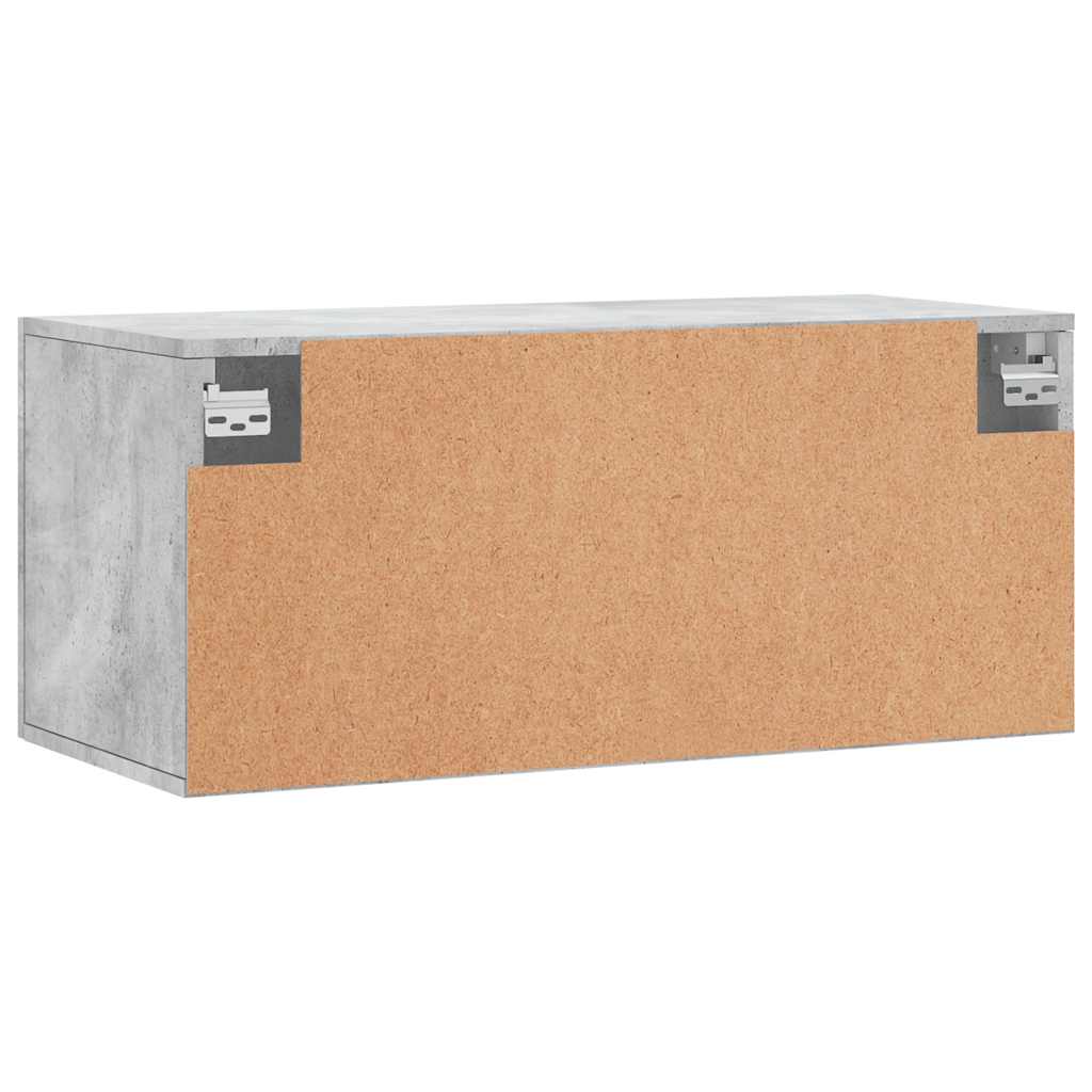 Zidni ormarić boja betona 80x36,5x35 cm od konstruiranog drva Siva 80 x 36.5 x 35 cm