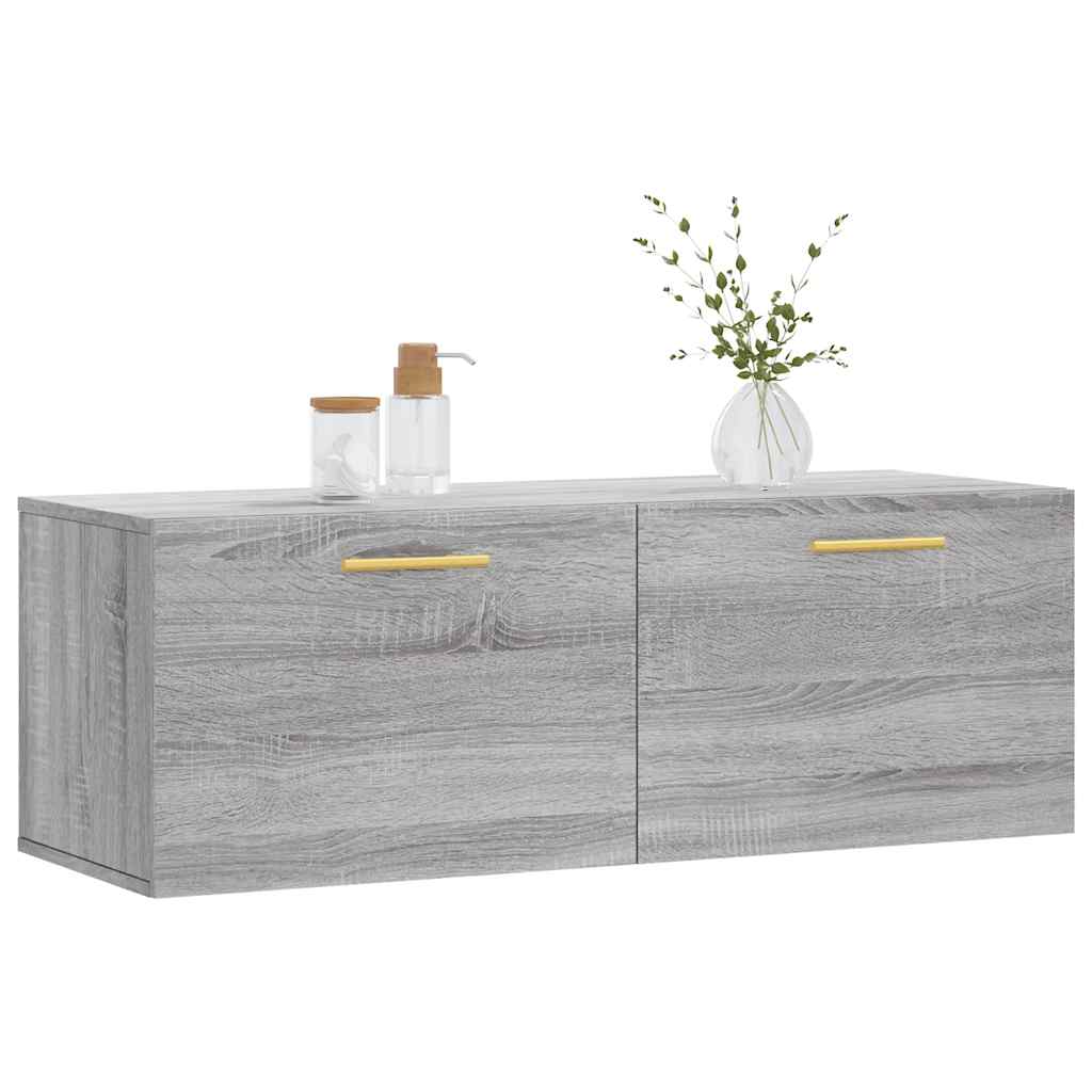 Zidni ormarić siva boja hrasta 100x36,5x35 cm konstruirano drvo