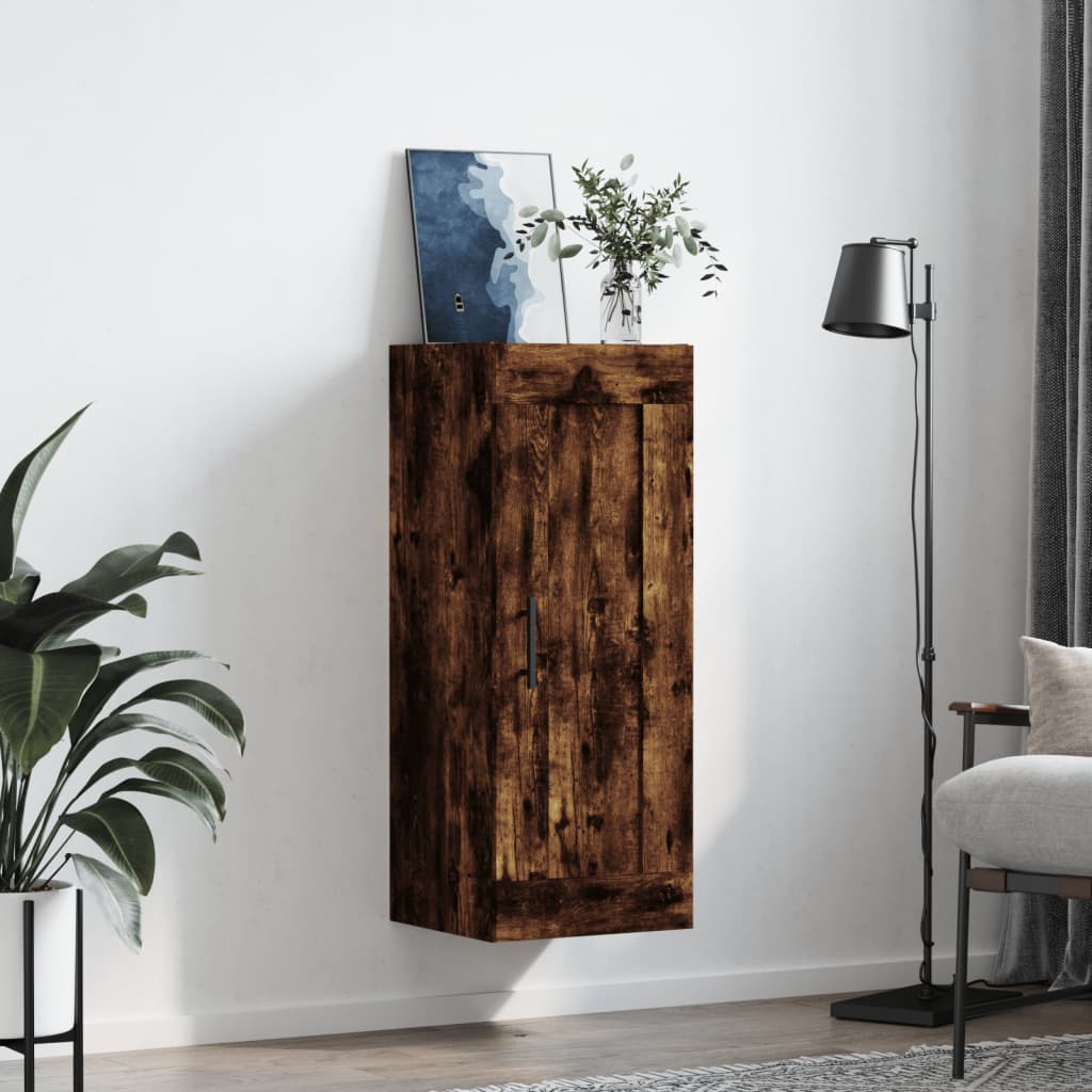 Zidni ormarić boja hrasta 34,5 x 34 x 90 cm konstruirano drvo