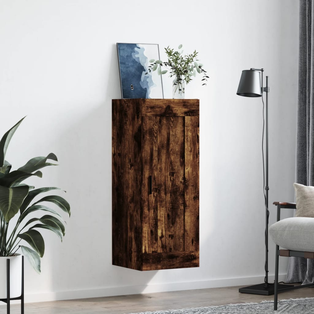 Zidni ormarić boja hrasta 34,5 x 34 x 90 cm konstruirano drvo