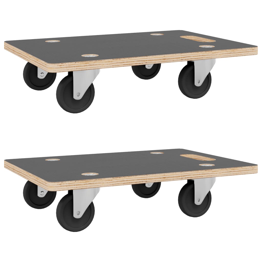 Transportna kolica 2 kom pravokutna 60 x 40 x 11,5 cm 250 kg
