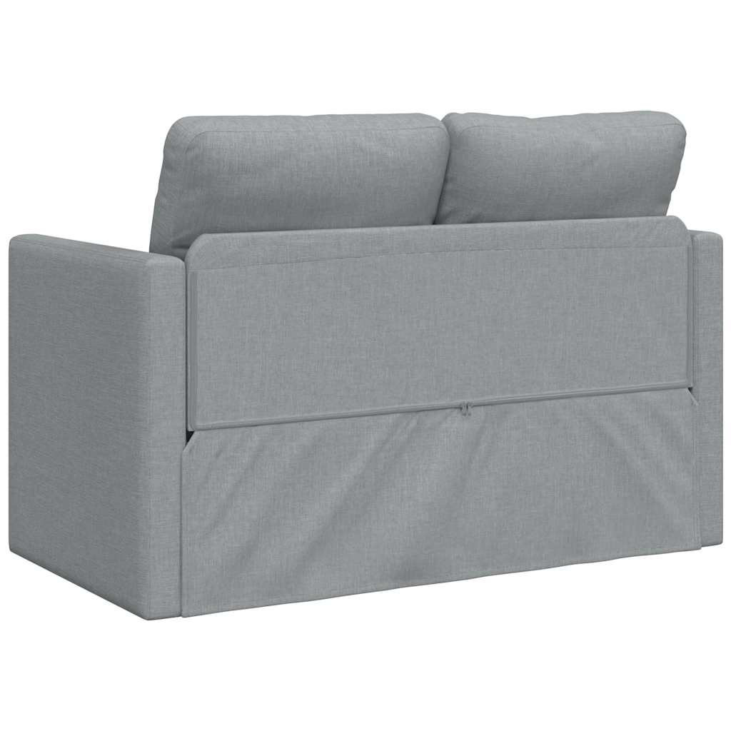 Podni kauč na razvlačenje 2-u-1 svjetlosivi 112x174x55cm baršun