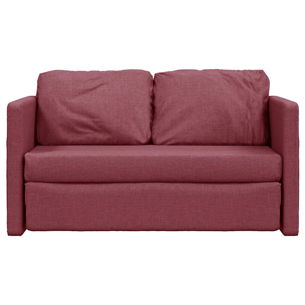 Podni kauč na razvlačenje 2-u-1 boja vina 112x174x55 cm baršun