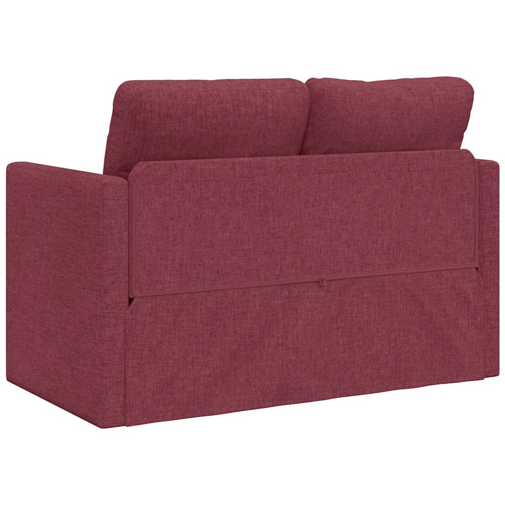 Podni kauč na razvlačenje 2-u-1 boja vina 112x174x55 cm baršun